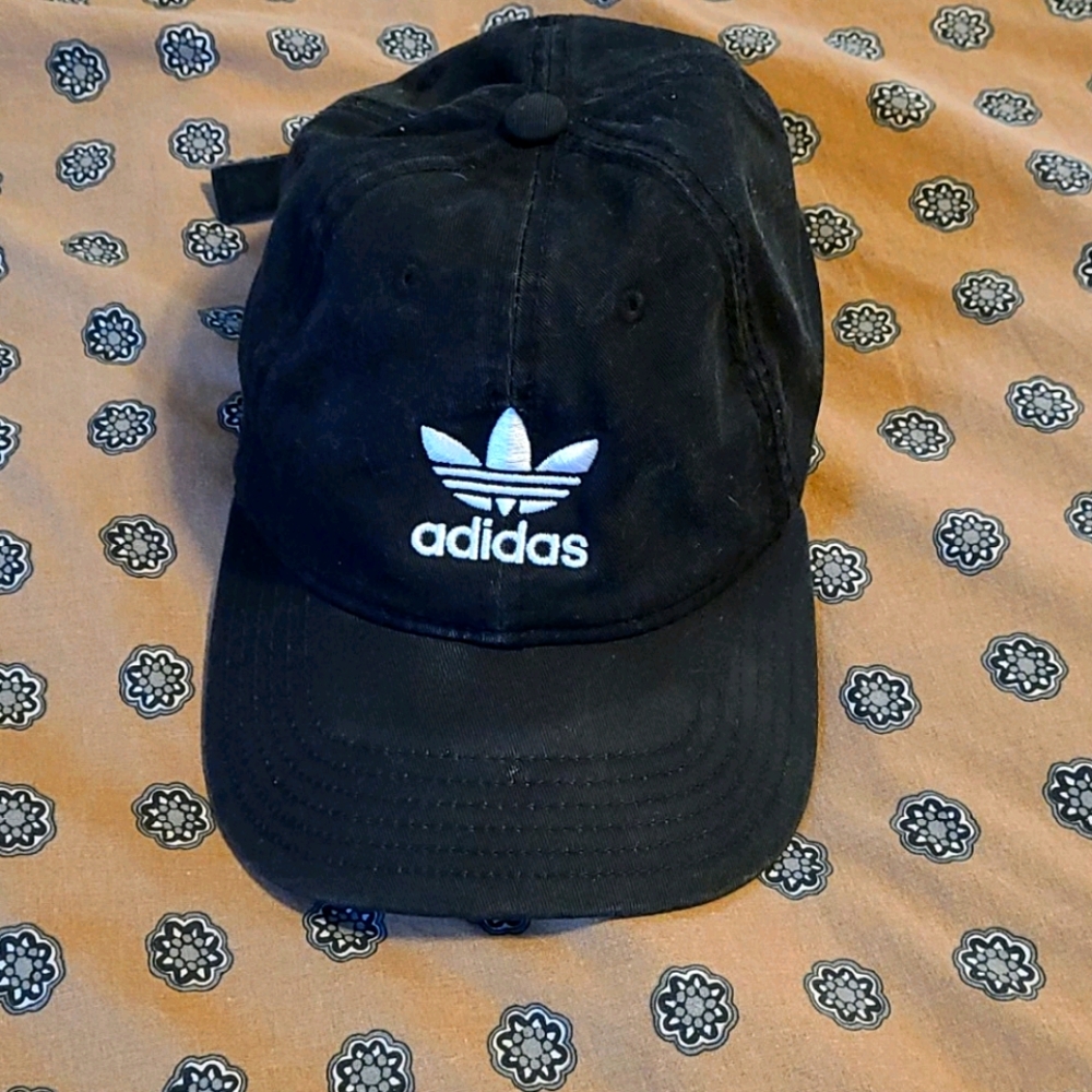 Adidas twill cap black retro